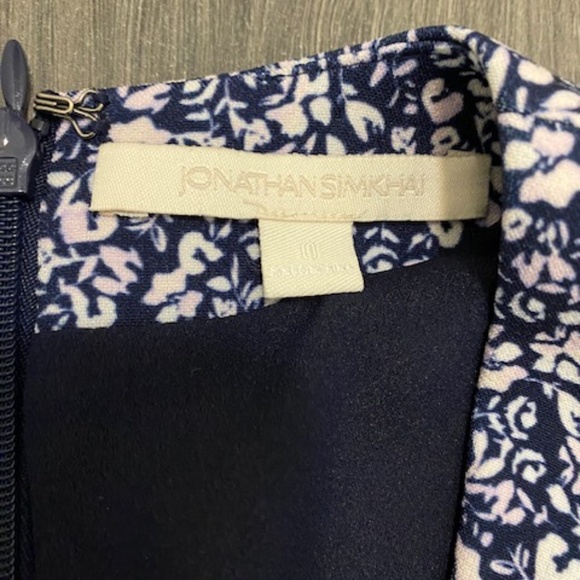 Jonathan Simkhai Evelyn Floral Crepe Mini Dress Size 0 - Picture 4 of 13